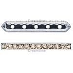 Dreamtime Crystal DC 77730 Rondelle Spacer Bars 5 Hole Silk/Silver